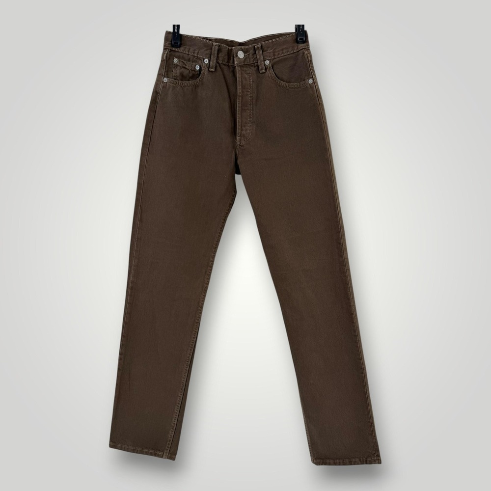 VTG Levi's 501 Jeans‎ Mens 30x34 Brown Button Fly Made USA Straight Denim